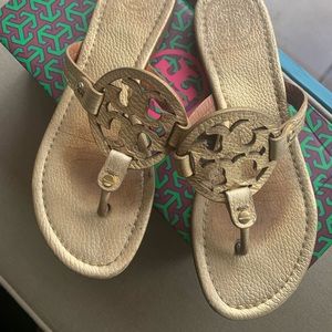 Tory Burch Miller Sandals - Gold